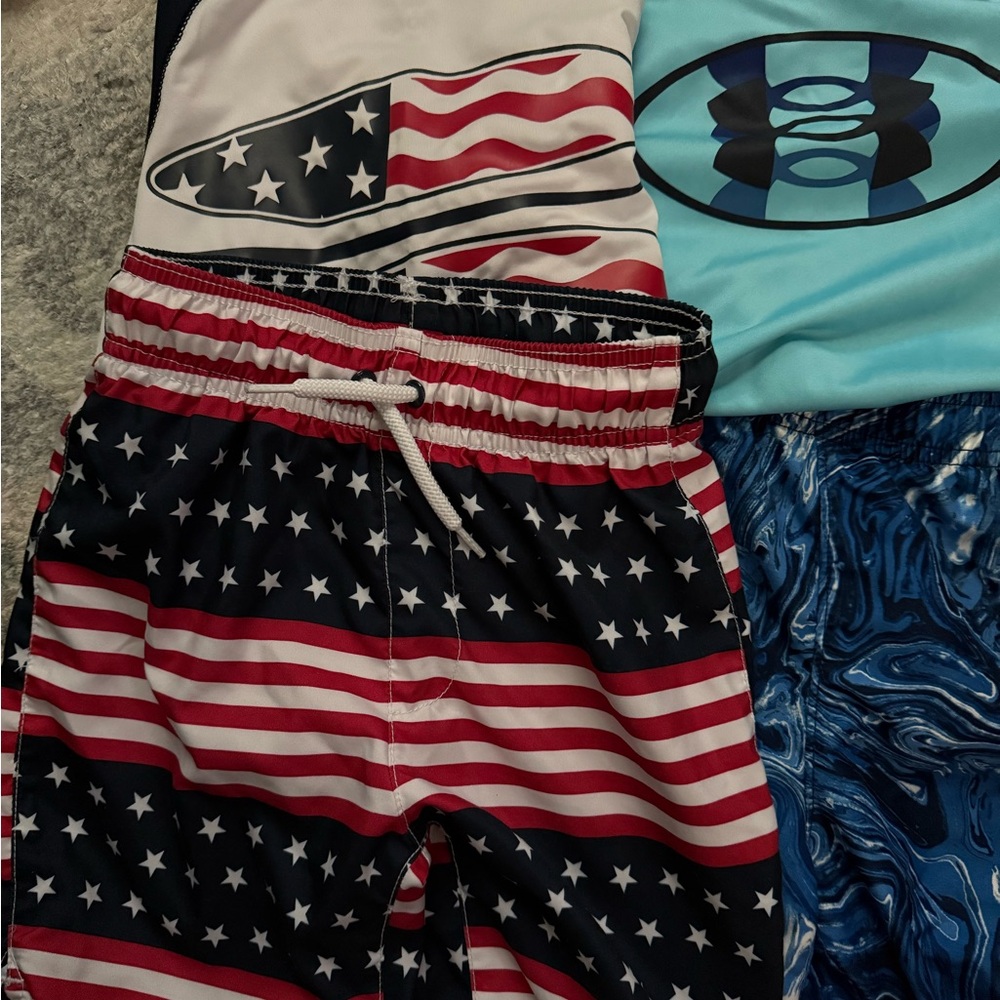 Under Armour Old navy American Flag Swim Trunks - Red, White & Navy
